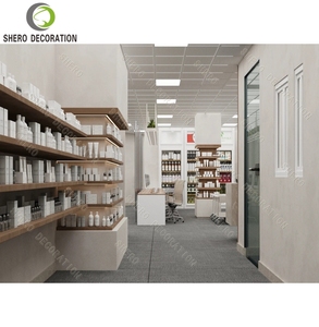 Cosmetics Shop Fitting Display <b>Cabinet</b> Custom Beauty Store Fixture Makeup Showcase Shelves with LED Lighting Design - Product Image 1