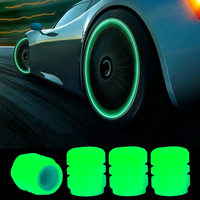 Tapas de Válvula de Neumático con Luz LED Luminosa para Coche, Fluorescentes, Brillan en la Noche, Ajuste Universal para Motocicleta, Bicicleta, Tapas de Válvula de Rueda