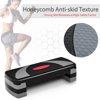 Tellus Fitness Plataformas de paso Premium de 31 pulgadas Paso a paso de entrenamiento aeróbico ajustable para Fitness y ejercicio