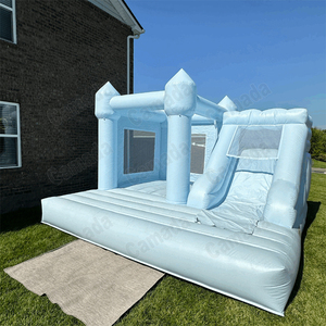 Château gonflable bleu clair pour enfants avec double toboggans Combo <span class=keywords><strong>Chateau</strong></span> Gonflable Terrain de jeux gonflable extérieur pour enfants - Product Image 5