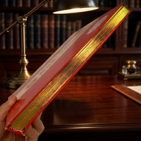 Livre de fiction de luxe personnalisé, recyclable, avec dorure à l'or, couverture rigide, impression de bord pulvérisé, impression de livres reliés