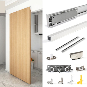 Verdeckte Schiebetürbeschläge mit Softeinzug für den Innenbereich, Wandmontage, Unsichtbares Schienensystem, Ghost-<span class=keywords><strong>Door</strong></span>-Beschläge - Product Image 1