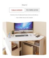 Bureau d'angle triangulaire moderne en chêne, petit et modulaire, pour bureau à domicile