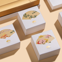Boîtes personnalisées en carton emballage alimentaire gâteau de lune chocolat boîte cadeau rigide en papier pour biscuits, bonbons boîte de luxe pour gâteau de Noël