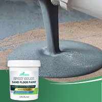 Revêtement de sol liquide auto-nivelant en sable coloré époxy, sol sans joint pour bureau, atelier, garage, peinture époxy PU pour sols en béton