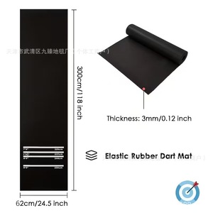 Tapis de fléchettes rectangulaire imprimé en terre de diatomée pour entraînement intérieur avec règle, résistant à l'usure, pour usage domestique - Product Image 3