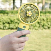 Nuevo Mini Ventilador de Verano Portátil de Mano, Diseño de Dibujos Animados, Lindo, para Estudiantes, Escritorio, Carga USB, Compatible con Coche, Batería, Frutas, Múltiples Estilos