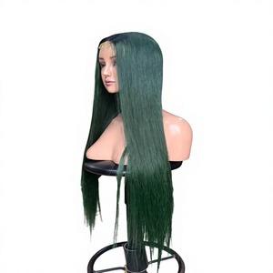 Vietnamese Virgin Dark Root <b>Long</b> Lace Front Glueless <b>Wig</b> with Transparent for Lace Base - Product Image 1