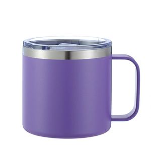 High Quality Custom <b>Camping</b> Office 14Oz Double Wall Vacuum Insulated Stainless Steel Travel Coffee Tumbler Mug <b>Cup</b> With Handle - Product Image 4