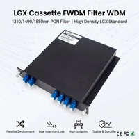 Módulo LGX de 8 Canales para Centro de Datos, Casete LGX de Fibra Dual 1470-1610nm LC/SC-APC/UPC FWDM Mux&Demux