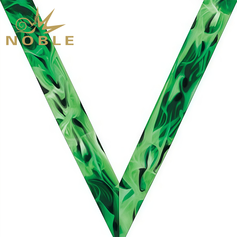 Green Inferno Sateen Neck Ribbon Wholesale Polyester Medal Ribbon for Personalized Custom Theme