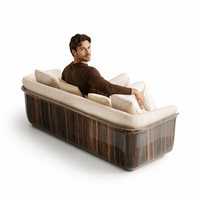 Muebles Italianos de Lujo, Juego de Sofás para Sala de Estar, Sofá de Tela, Sofá Moderno de 3 Plazas, Sofá de Lujo Personalizado