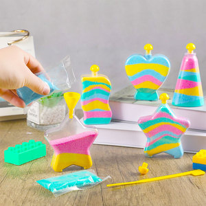 Kit d'activités artistiques de sable noctilucent créatif pour enfants <span class=keywords><strong>7</strong></span> bouteilles de sable DIY Arts & Crafts Cadeaux pour enfants Garçons Filles - Product Image 5