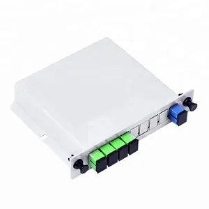 1*2/1*4/1*8/1*16/1*32/1*64 Slot Tipe Kaset PLC Splitter SC-UPC SC-APC Connector Fiber Optic Kabel Plc Splitter