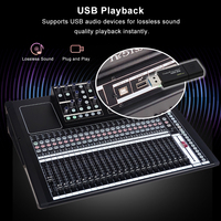 Consola Mezcladora Digital de Diseño Innovador, Controlador de Sonido DAW, 16, 24, 32 Canales, Consola Mezcladora de Audio Digital Profesional con Bluetooth