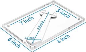 3 packs de cadres photo magnétiques transparents en acrylique Lucite A4 cubes cadeaux flottants transparents <span class=keywords><strong>pour</strong></span> la maison, le bureau et l'affichage. - Product Image 2