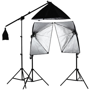 Kit d'éclairage professionnel pour studio <span class=keywords><strong>photo</strong></span> et vidéo <span class=keywords><strong>YouTube</strong></span>, avec bras de fixation, alimentation secteur et emballage inclus - Product Image 1