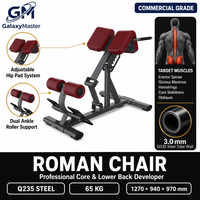 Chaise romaine commerciale d'hyperextension et d'extension dorsale, avec cadre en acier Q235, réglable, pour entraînement du tronc et développement du bas du dos en salle de sport