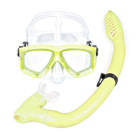 Aloma Perlengkapan Snorkel Basah Profesional untuk Anak & Remaja Lensa Kaca Mudah Disesuaikan untuk Latihan Berenang & Menyelam