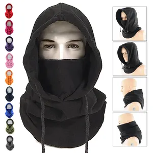 Benutzer definierte Großhandel Schwergewicht Voll gesichts abdeckung Ski maske Winter mütze Outdoor Sport Fleece Sturmhaube