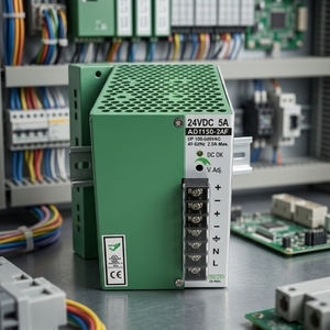 แหล่งจ่ายไฟแบบราง DIN 24v สำหรับระบบอัตโนมัติในอุตสาหกรรม เอาต์พุต 24VDC 120W พร้อมระบบป้องกันหลายชั้น - Product Image 1