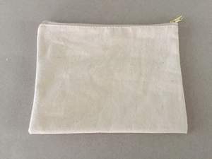 Pochette en toile de coton biologique 5 pièces, pochette d'emballage à fermeture éclair, sac de cosmétiques, en lin RPET naturel, pour maquillage - Product Image 6