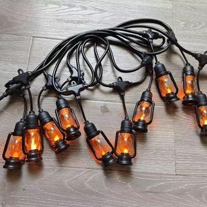 Guirnalda de luces LED S14 para patio de hadas personalizada, Bombilla de llama para fiesta, jardín, bombillas Vintage decorativas para exteriores, Navidad IP44 - Product Image 2