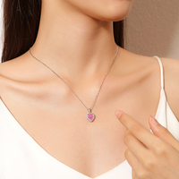 Dan Jewelry Zirkoon hanger ketting voor jubileum 925 sterling zilveren ketting Valentijnscadeau