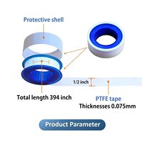 PTFE Thread Seal Waterproof Sealing Tape for Pipe, Plumbing, Faucet - High Temperature Resistant, Plumbing Link Tape