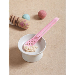 Kokubo de fabricación japonesa, cuchara para gatos de 18,5 cm, patrón sólido, cuencos para mascotas, alimentador para perros, uso al aire libre, caja de viaje para aplicación de agua - Product Image 1