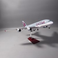 Modèle d'avion OEM Airbus A380 Qatar Airways, type ouvert, taille 46 cm, cadeau d'affaires, échelle 1/160 A380 Qatar Airways