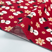 Tissu de Quilting 100% Coton Écologique à Motif de Noël 140 GSM Tissé 43/44 Pouces pour Couture Artisanale Décoration Maison Personnalisée