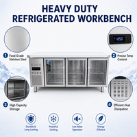 Refrigerador de exhibición bajo mostrador de 2 puertas con vidrio, diseñado con precisión, para hoteles, delicatessen y cafeterías.