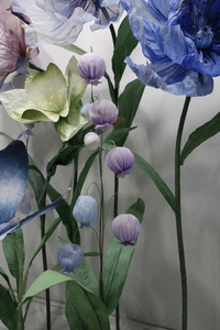 Ensemble de <span class=keywords><strong>fleurs</strong></span> géantes faites à la main en <span class=keywords><strong>aquarelle</strong></span> L-190, ensemble d'installation artistique pour décors d'événements, décorations de magasins, mariages - Product Image 6