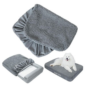 V039, fundas de cama de felpa esponjosa de alta calidad para mascotas, solo reemplazo de felpa suave, lavable, impermeable, funda de cama para perros de fácil instalación - Product Image 1