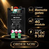 Contrôleur de portail 4G LTE WH-120 Ultra Version UE Boîtier Noir Appel Gratuit SMS Commutateur Relais à Distance Portails Coulissants Automatiques pour Entrée