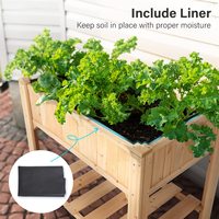 Lit de jardin surélevé à 2 niveaux avec pieds 35.4 "L X 23.6" W X 35.4 "H pour herbes végétales Fleurs Plante verte