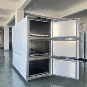 מקרר מתים בסגנון אירופאי 3 חדרי נירוסטה מקורר אוויר מקורר אוויר דיגיטלי חיסכון באנרגיה - Product Image 3