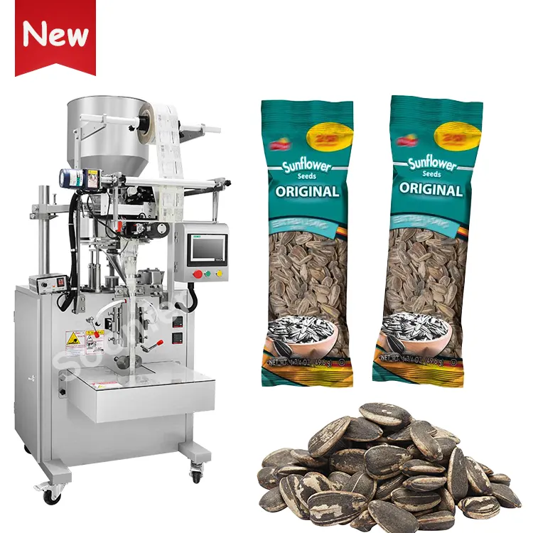 Máquina de embalagem vertical de alta velocidade para sementes e grãos de salgadinhos, totalmente automática