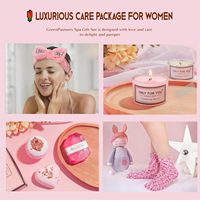Coffrets cadeaux de bain aux bougies d'aromathérapie Uionen, chaussettes en forme de gâteau, boîtes cadeaux roses, cadeaux de la Saint-Valentin, cadeaux d'anniversaire, souvenirs