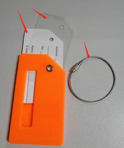 Ensemble de sangles de bagages personnalisées, ceintures de valise réglables, étiquettes de bagages en silicone PVC avec <span class=keywords><strong>carte</strong></span> d'identité pour bagages d'avion - Product Image 3