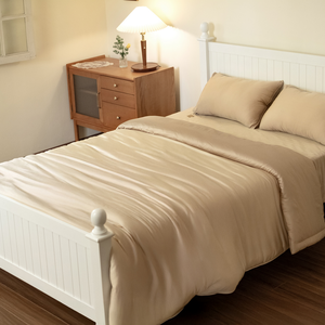 Housse de couette de luxe en viscose de bambou biologique, lisse, rafraîchissante et anti-allergie, style hôtelier, 300TC - Product Image 1