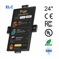 Kiosque de commande en libre-service avec écran tactile Android 24 pouces, terminal de paiement POS pour restaurant