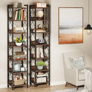 Étagère à livres fine pour coin, idéale pour les petits espaces, étagère de présentation autonome, étagère de rangement multifonctionnelle pour usage familial - Product Image 3