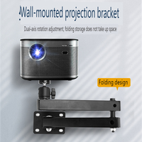 Support mural universel pliable et télescopique en fer noir pour projecteur – Offre spéciale, économique et pratique pour la maison et le bureau
