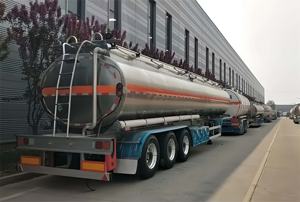 Semi-remorque citerne à huile 3 essieux en acier inoxydable, capacité 42000-45000 litres, prix économique - Product Image 2
