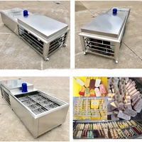 Machine à 12 moules pour bâtonnets glacés, sucettes glacées, glaces au lait et aux fruits, type Ataforma Finamac, Brésil
