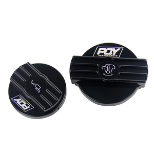 ฝาปิดน้ำมันเครื่องรถยนต์ Poy Performance ฝาปิดหม้อน้ำสีดำอะลูมิเนียม สำหรับรถยนต์ Vw Golf 6 Gti R Mk6 Scirocco - Product Image 2