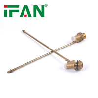 IFAN Vente en gros Vanne à flotteur en laiton 1/2-1 pouce pour le contrôle du niveau d'eau, Vanne à flotteur à bille en laiton pour réservoir