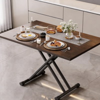 Mesa de Comedor Plegable 3 en 1 Multifuncional y Moderna, Escritorio para Computadora con Altura Ajustable y Ruedas Móviles para Apartamentos Pequeños